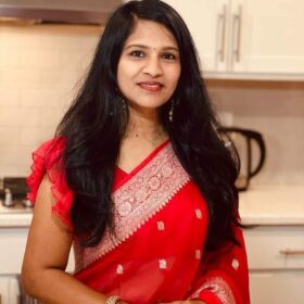 Scarlet Red Pure Khaddi Banarasi Silk Saree in Chiffon woven in Silver Zari