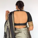 Black Raw Silk Blouse - Image 4