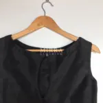 Black Raw Silk Blouse with Hand Embroidery - Image 5