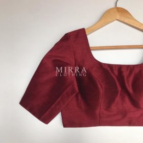 Maroon Raw Silk Blouse