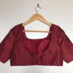 Maroon Raw Silk Blouse - Image 3