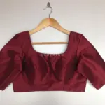 Maroon Raw Silk Blouse - Image 4