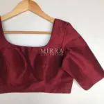Maroon Raw Silk Blouse - Image 5