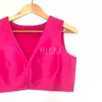 Hot Pink Raw Silk Blouse - Image 4