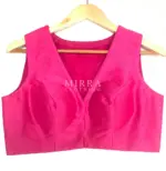 Hot Pink Raw Silk Blouse - Image 2