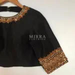 Black Raw Silk Blouse - Image 6