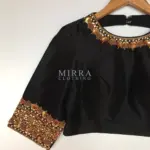 Black Raw Silk Blouse - Image 5