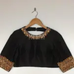 Black Raw Silk Blouse - Image 7