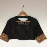 Black Raw Silk Blouse - Image 8