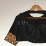Black Raw Silk Blouse - Image 9