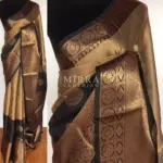 Gold Kora Silk Saree with Gold Zari Weaves