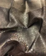 Gold Kora Silk Saree with Gold Zari Weaves - Image 7
