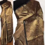 Gold Kora Silk Saree with Gold Zari Weaves