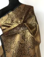 Gold Kora Silk Saree with Gold Zari Weaves - Image 4