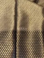 Gold Kora Silk Saree with Gold Zari Weaves - Image 6