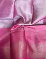Grey Kora Silk Saree with Gold Zari Weaves - Image 6