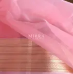 Peach Kora Silk Saree with Zari Weaves - Image 6