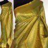 Lime Green Banarasi Silk Saree with gold zari weaves