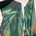 Blue Banarasi Silk Saree with gold zari body weaves - Image 2