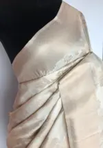 Cream Banarasi Silk Saree with Gold Zari Weaves - Image 5
