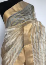 Offwhite Chanderi Silk Saree with Zari Weaves - Image 5