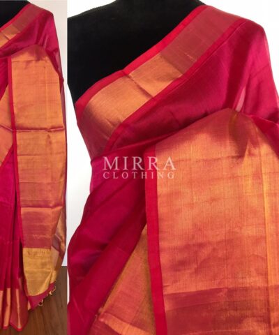 Pink ﻿Pure Handloom Mangalagiri Silk Saree