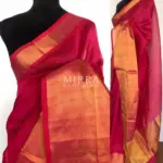 Pink ﻿Pure Handloom Mangalagiri Silk Saree - Image 2