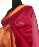 Pink ﻿Pure Handloom Mangalagiri Silk Saree - Image 4