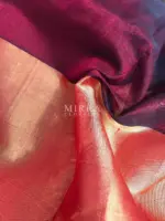 Maroon ﻿Pure Handloom Mangalagiri Silk Saree - Image 6