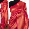 Hot Pink Banarasi Silk Saree with Gold Zari Weaves