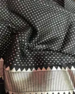Black Banarasi Silk Saree with Silver Zari Motifs - Image 6