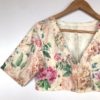 Offwhite Rayon Blouse with Floral Prints