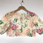 Offwhite Rayon Blouse with Floral Prints - Image 5