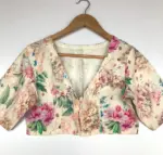 Offwhite Rayon Blouse with Floral Prints - Image 6