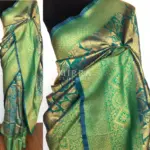 Blue Banarasi Silk Saree with Antique Zari Weaves