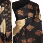 Pale Gold Kora Silk Saree with Gold Zari Weaves