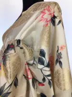 Offwhite Banarasi Silk Saree with Floral Prints - Image 6