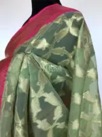 Sea Green Kora Silk Saree with Zari Weaves - Image 5
