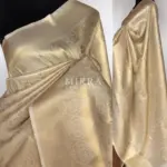Off white Banarasi Silk Saree with Gold Zari Weaves - Image 2