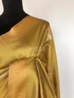 Green Banarasi Silk Saree with Gold and Silver Zari Weaves - Image 6