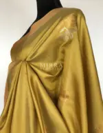 Green Banarasi Silk Saree with Gold and Silver Zari Weaves - Image 7