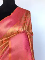 Light Peach Banarasi Silk Saree with Zari weaves - Image 4