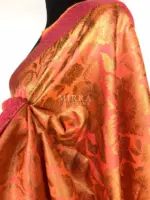 Light Peach Banarasi Silk Saree with Zari weaves - Image 5