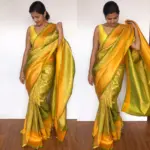 Green Banarasi Silk Saree with Antique Zari Weaves