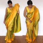 Green Banarasi Silk Saree with Antique Zari Weaves - Image 3