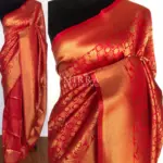 Red Banarasi Silk Saree with Gold Zari Weaves