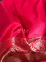 Red Banarasi Silk Saree with Gold Zari Weaves - Image 8