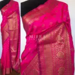 Rani Pink Banarasi Soft Silk Saree with Antique Gold Zari Weaves