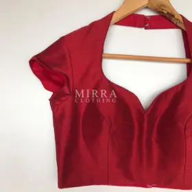 Maroon Raw Silk Blouse
