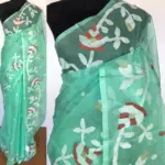 Mint Muslin Silk Jamdani Saree